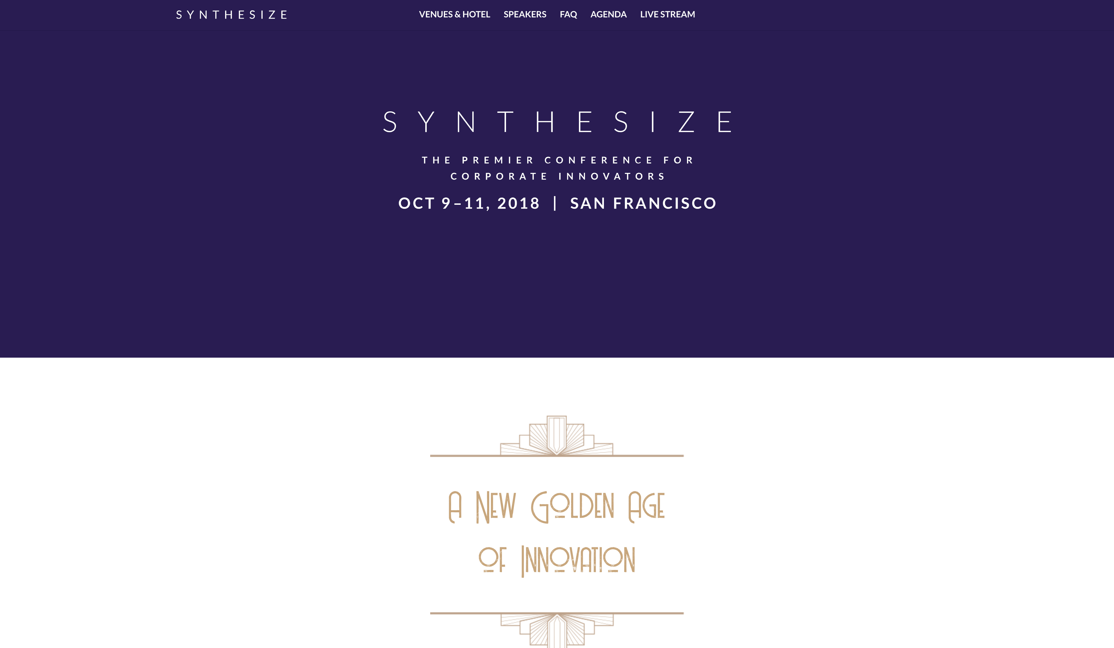Synthesize User Conference Website